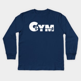 Cool Gym Barbell T-Shirt Kids Long Sleeve T-Shirt